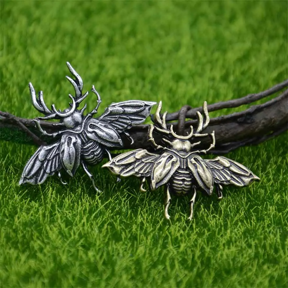 Gothic Insect Scarab Beetle Brooches For Women Men Goth Accessories Vintage Brooch Pin Dropshipping images - 6