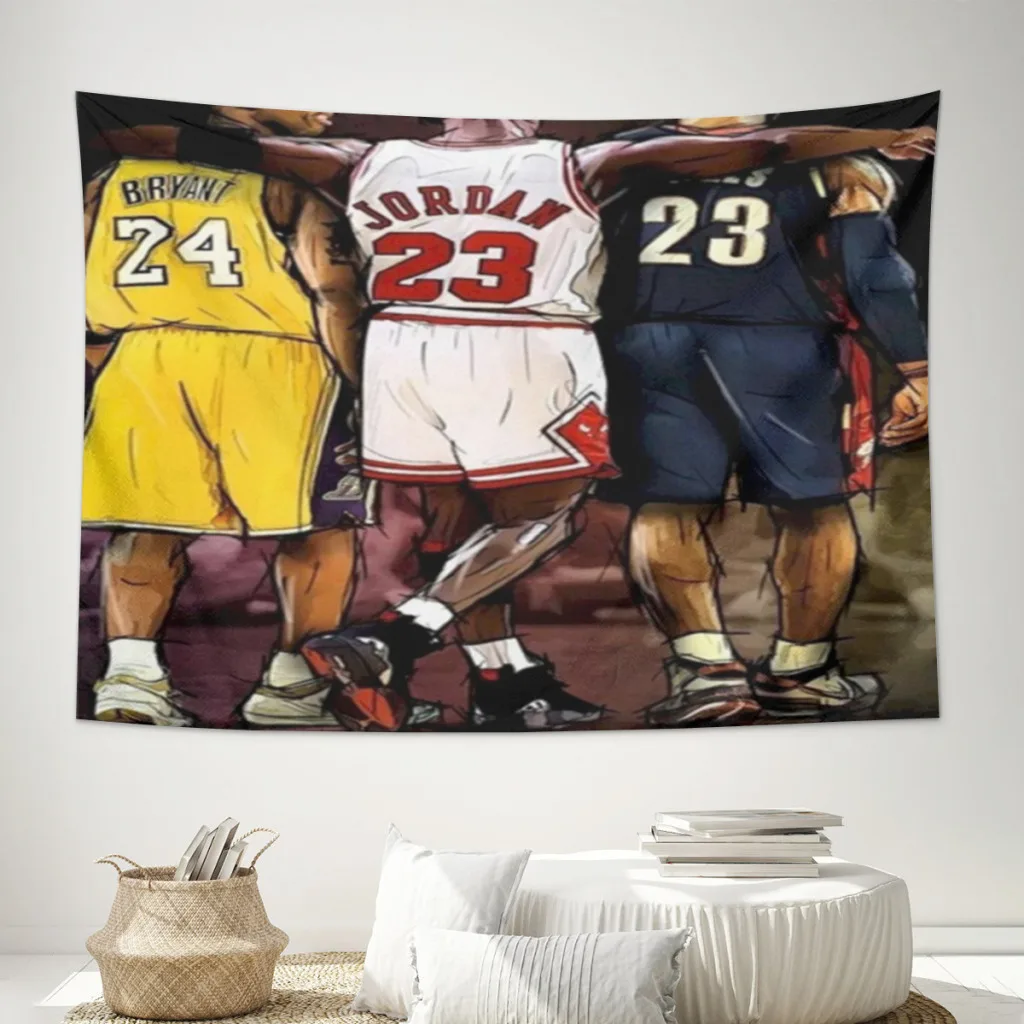 

Basketball-star-large Printed Wall Tapestry Wall Hanging Bohemian Tapestries Mandala Aesthetic Home Decor