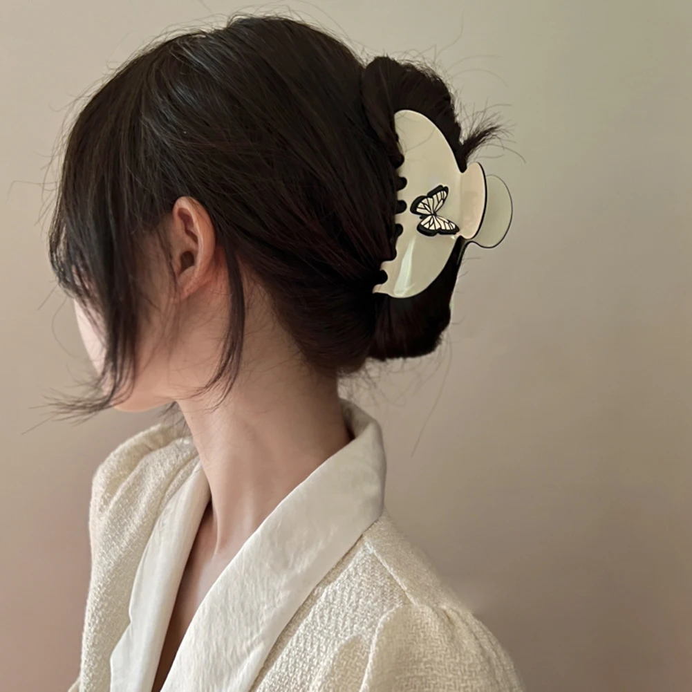 

Butterfly Shark Hair Clip Clamp Vintage Elegant Ponytail Hair Crab Claw Side Barrette Girl Women Hair Accessories For Thick Hair