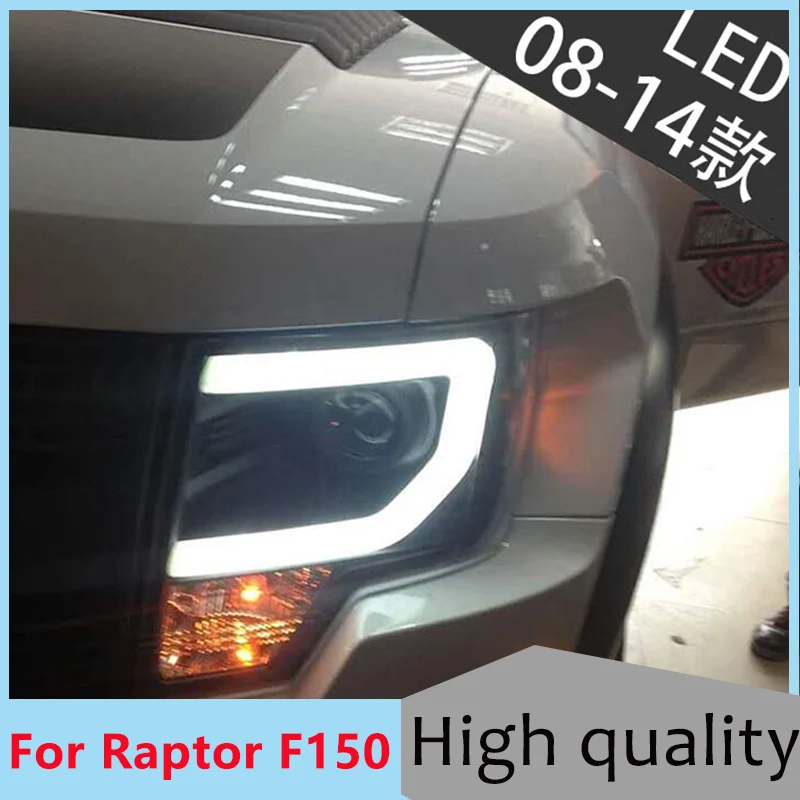 

Car Styling for Ford F150 Headlights 2008-2015 Raptor F150 LED Headlight DRL Lens Double Beam H7 HID Xenon bi xenon lens
