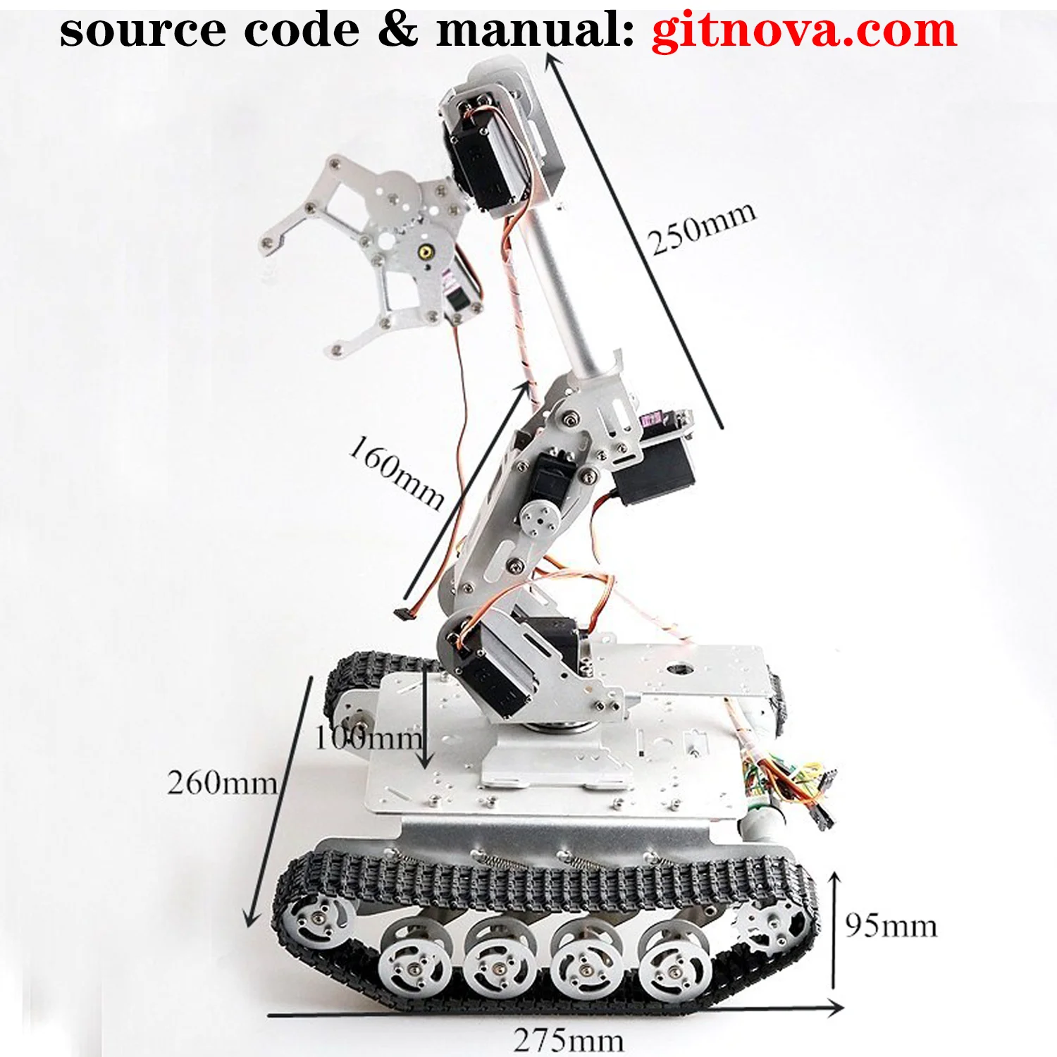 Мобильный робот 8DOF Rbot Arm с Wi-Fi/BT/ручным управлением амортизационная подставка для