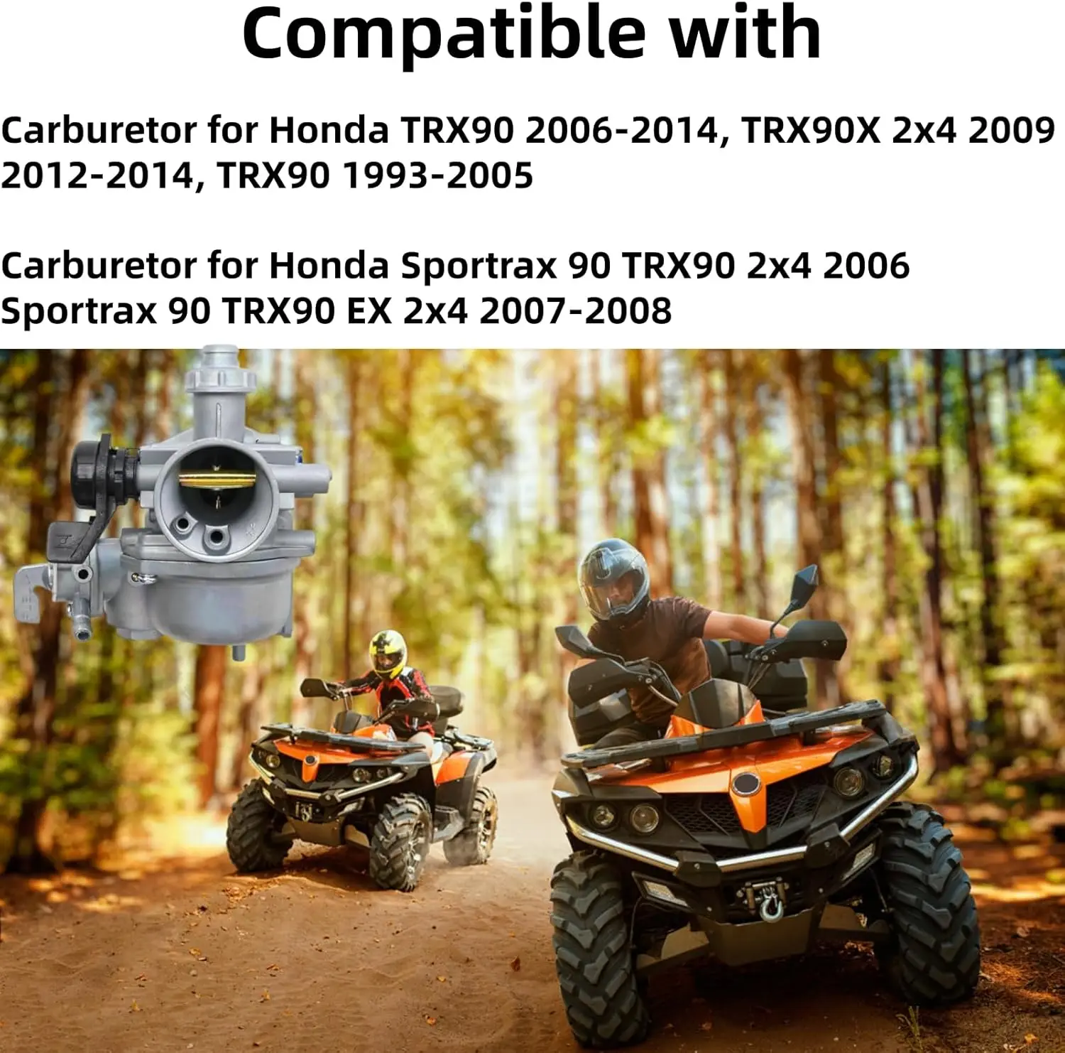 Фото Комплект для регулировки карбюратора OEM для Honda TRX90 1993-2006 (16101-HF7-P00, 16100-HF7-A11, полный комплект для капитального ремонта) №3