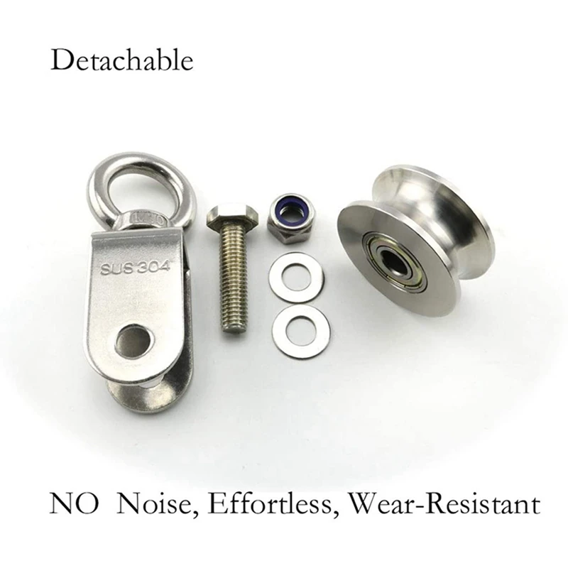 2 шт. U-образный поворотный шкив из нержавеющей стали