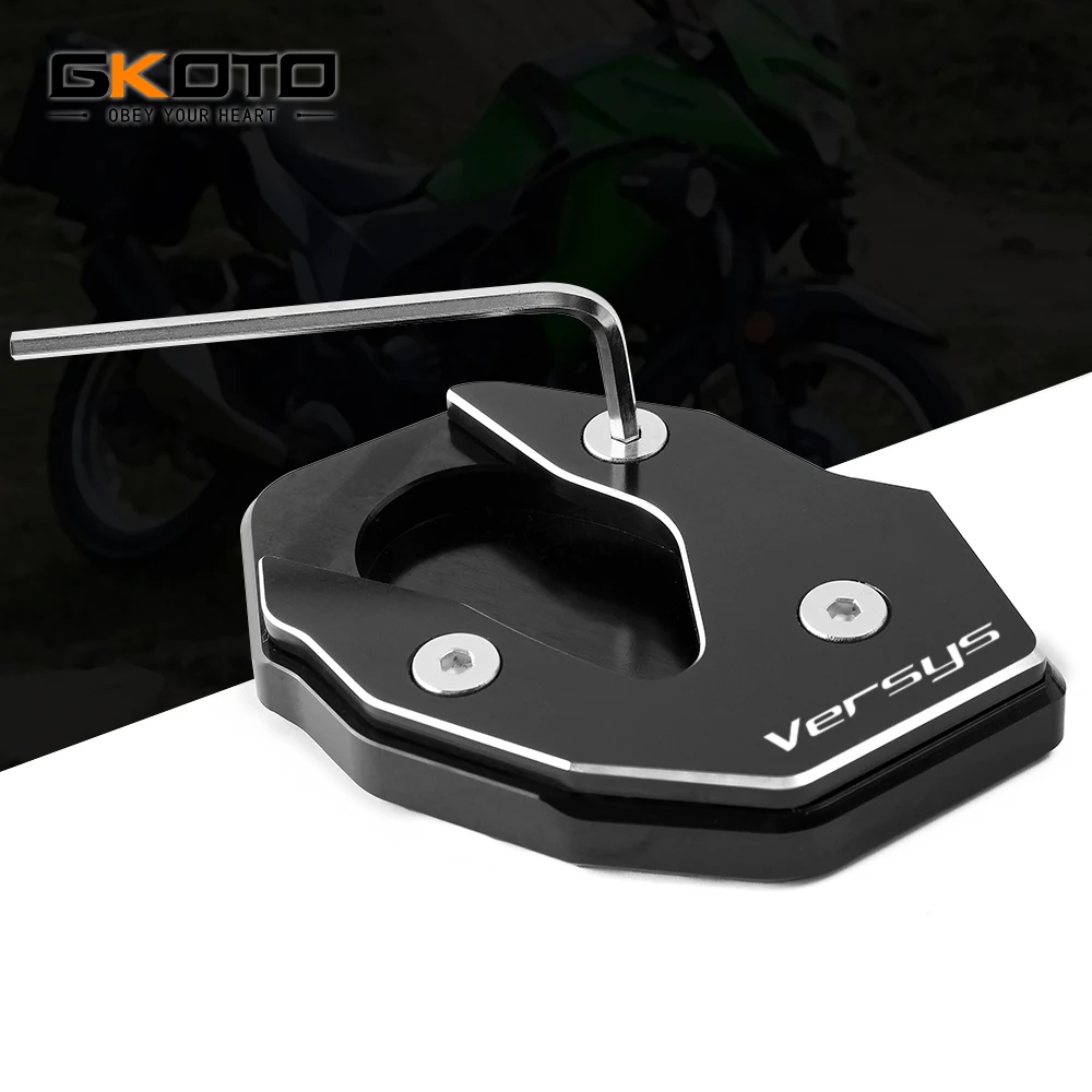

2021 Versys1000 Motorcycle CNC Aluminum Side Stand Enlarger Enlarge Pad For KAWASAKI VERSYS 1000 VERSYS1000 2015-2019 2020 2021