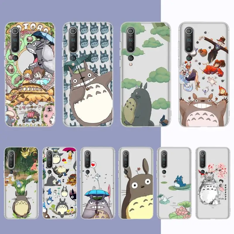 

Japan Cute Cartoon Happy Totoro Phone Case for Samsung S20 S10 lite S21 plus for Redmi Note8 9pro for Huawei P20 Clear Case