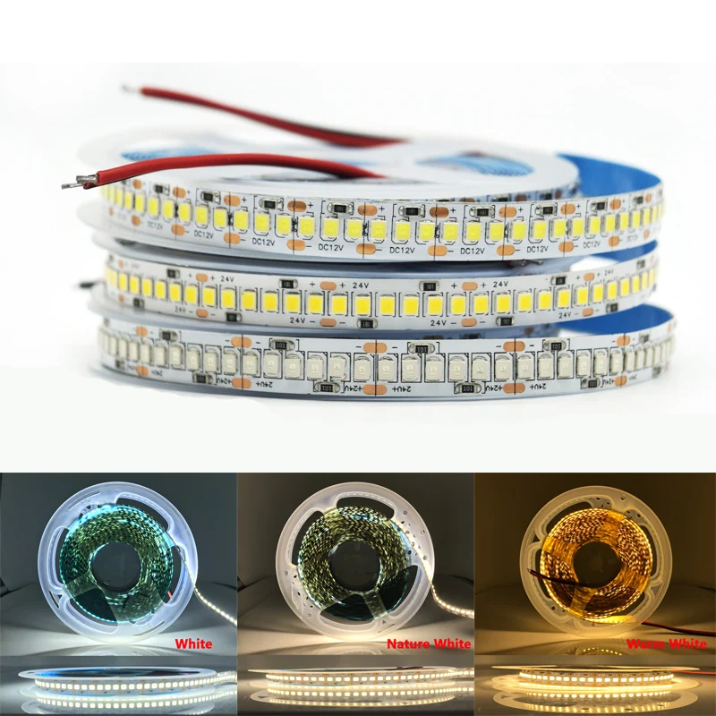 SMD 2835 Led Strip Light 5 12 24 V Volt 5M 300/600/1200 LEDs