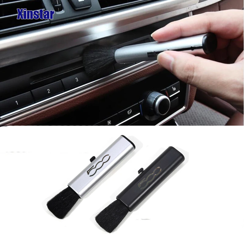 

Car Air Conditioning Outlet Cleaning Brush Sticker For Fiat 500