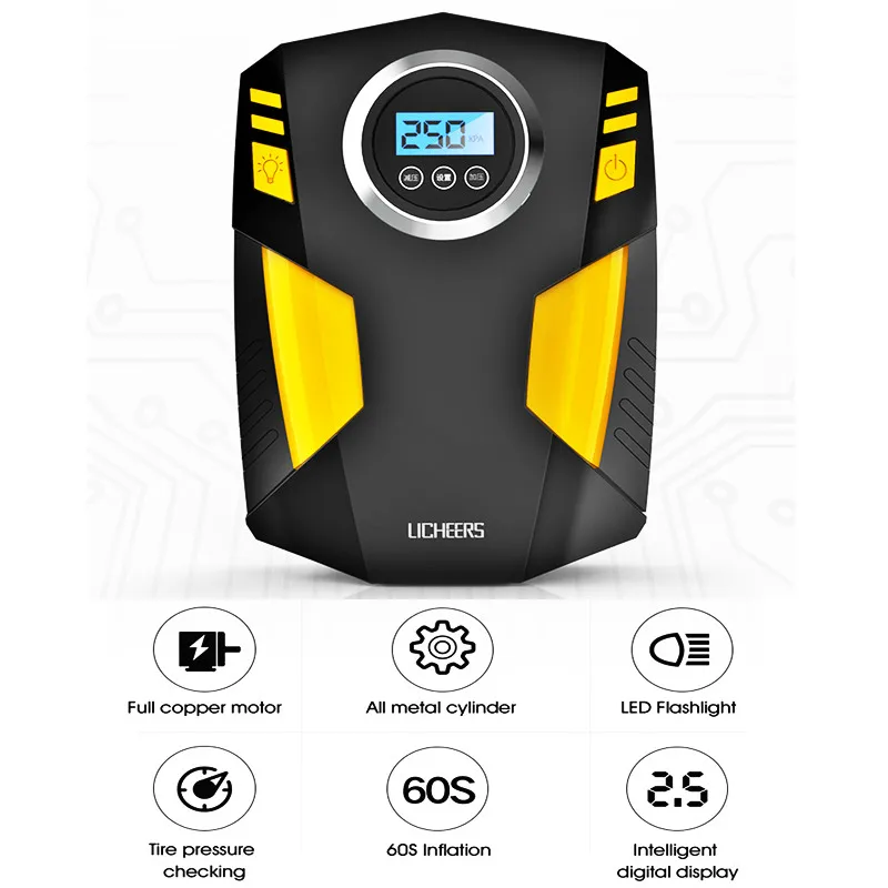 

Tire Inflator DC 12 Volt Portable Car Air Compressor Pump 150 PSI Car Air Compressor for Auto Car Motorcycles Bicycles