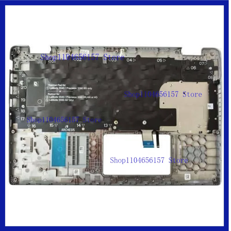 Фото J для Latitude 5540 Precision 3580, верхний корпус упора для рук с подсветкой 0N1Y6M №2