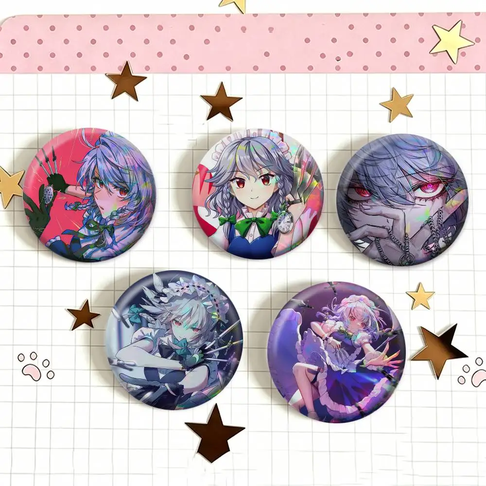 Фото Значок Izayoi Sakuya TOUHOU Project, круглый, 25, 32, 44, 58, 75 мм, для фанатов, подарок друзьям, брошь, сувенир №1