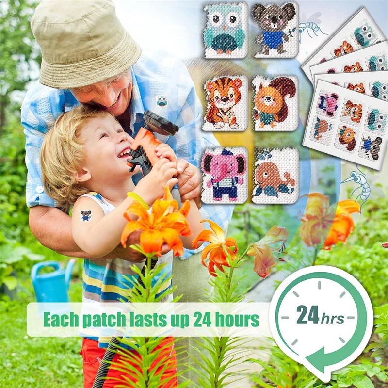 

Mosquito Patches Resealable Stickers for Kids Adult Outdoor Indoor Travel Natural Plant Based Ingredients Mosquito Stickers