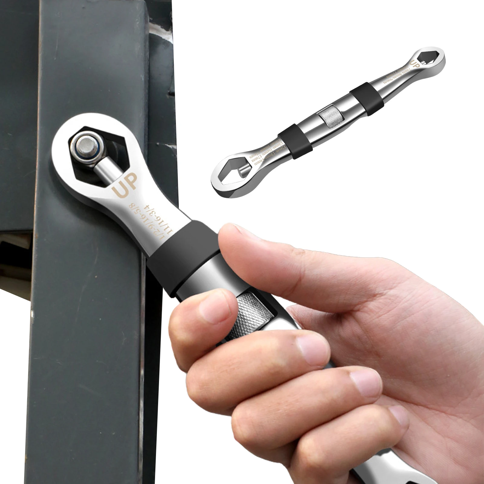 

Chrome Vanadium Steel Adjustable Wrench Detachable Spanner With Double Head Design Detachable Wrench With Telescopic Pole