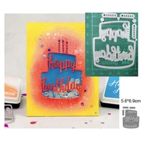 metal cutting dies mould happy birthday letters cake candle frame scrapbook embossed photo album decoration card making diy