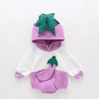 Комбинезон с длинным рукавом и повязкой на голову для новорожденных девочек 0-18 месяцев, Осень-зима 2021