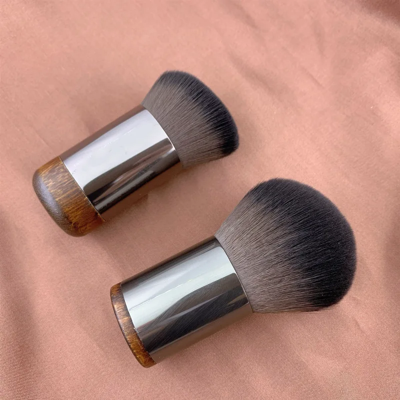 

MUF 112/124# Kabuki Brushes Foundation Brush Loose Powder Contour Brush Natural Wood Buffing Beauty Makeup Cosmetic Tool Brocha