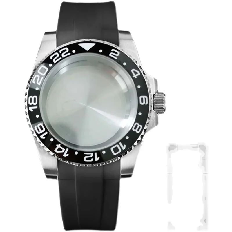 40mm SUB 316L Stainless Steel Case Sapphire Glass Silicone Strap Folding Clasp For NH35/36 Movement