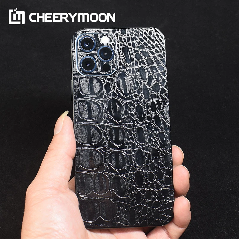 Задняя пленка с узором из змеиной кожи Croco для iPhone 15 14 13 11 Pro Max 12 защитная наклейки