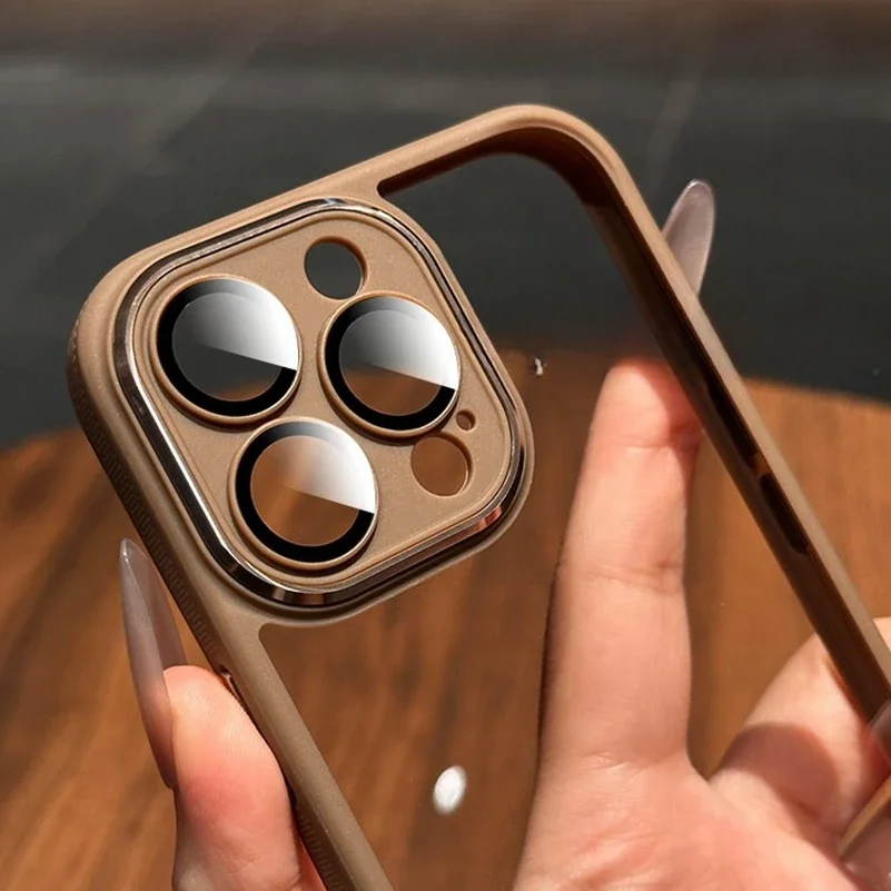 Оригинальный золотой чехол для iPhone 16 Pro Max стеклянный защитный камеры 15 13 12 14