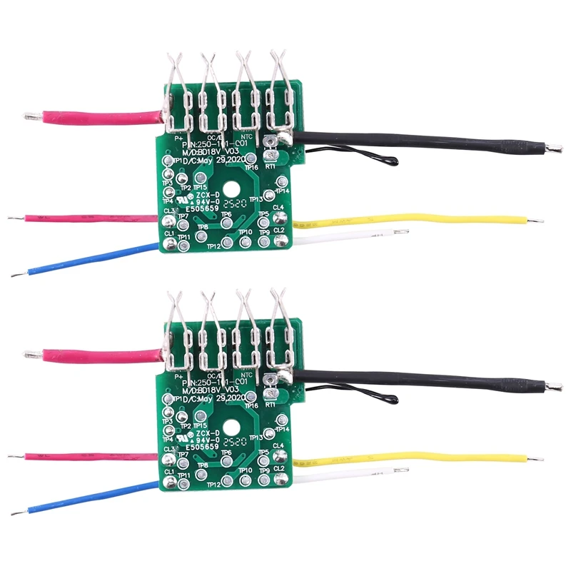 

NEW-2X Защитная печатная плата для зарядки литий-ионной батареи для черных Deckers 20V LB20 LBXR20 Аккумулятор для электроинструментов