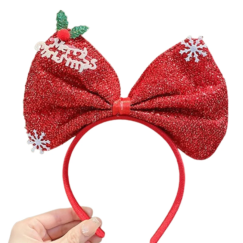 2024 детская повязка на голову Рождество косплей мультяшный лось снежинка бант для
