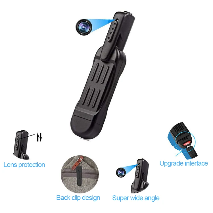 

Mini Camera Pen Body Camera HD1080P Portable Pocket Bodycam for Classroom Meetings Indoor/Outdoor Security with Motion Detection