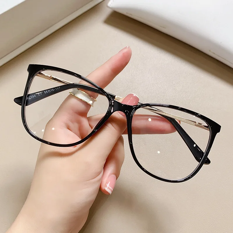 

Optical Reading Glasses Ladies 2022 Brand Designer Cat Eye Anti Blue Light Clear Glasses Fashion Eyeglasses Frame Women +1 +2.5