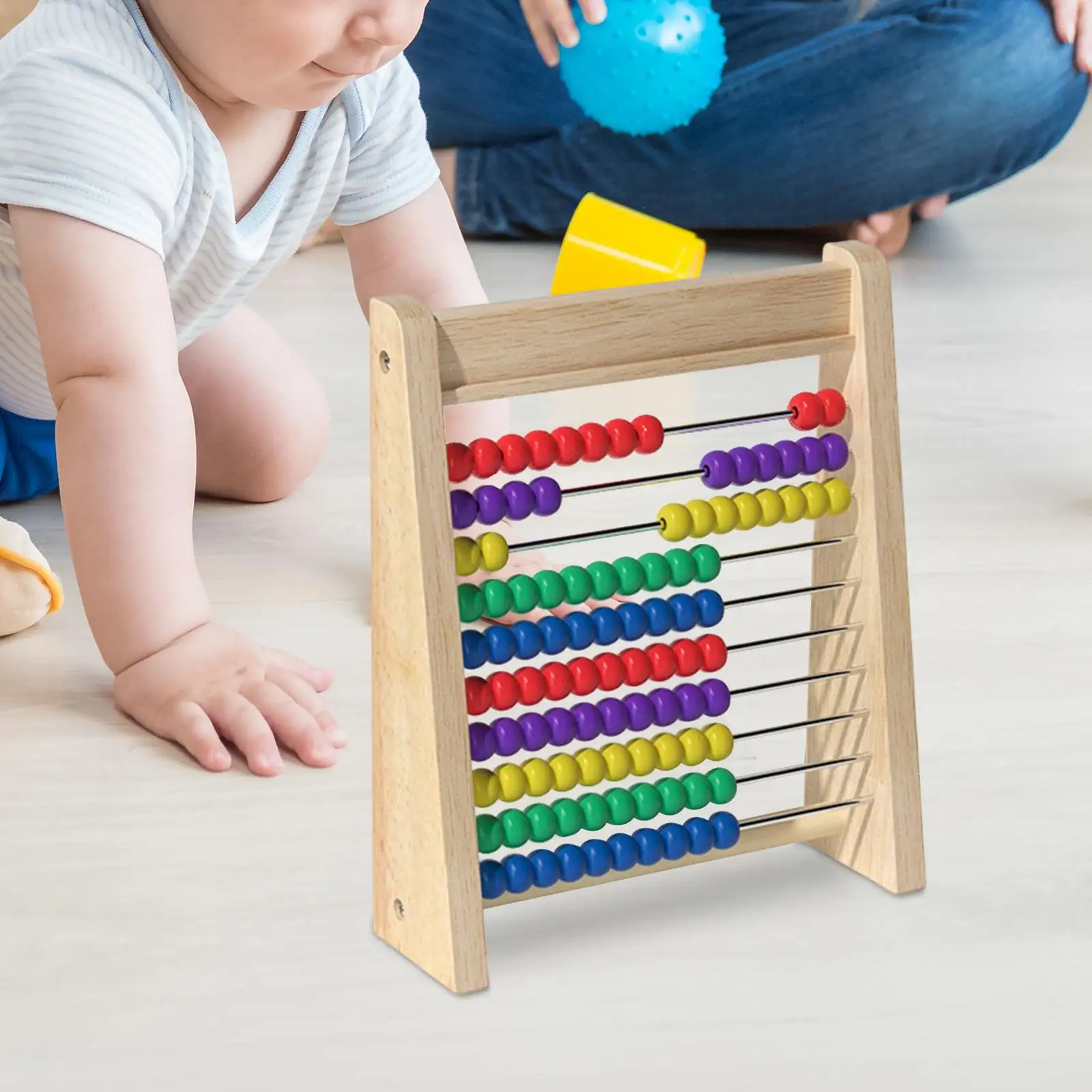 

10 Row Wooden Abacus Math Teaching Aids Addition Subtraction Math Learning Toys for Early Childhood Education Learning Preschool