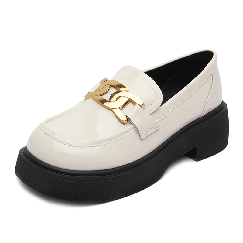 

Platform Heels Loafers Women Pumps Shoes Woman Wedges Designer Mirror Luxury Shoes Ladies 2022 Leather Casual Elegant Loafer 40