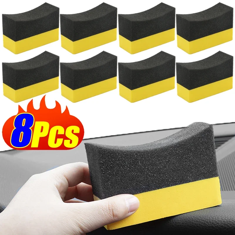1/4/8 шт. губка для чистки автомобиля щетка мытья шин всасывания воды воска щетки