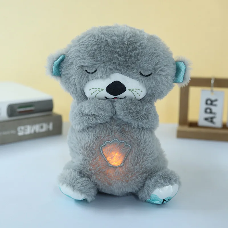 Фото Мягкая Плюшевая Игрушка Breathing Beaver Со Световым Звуком, Приятный На Ощупь Подарок Для Новорожденных №4