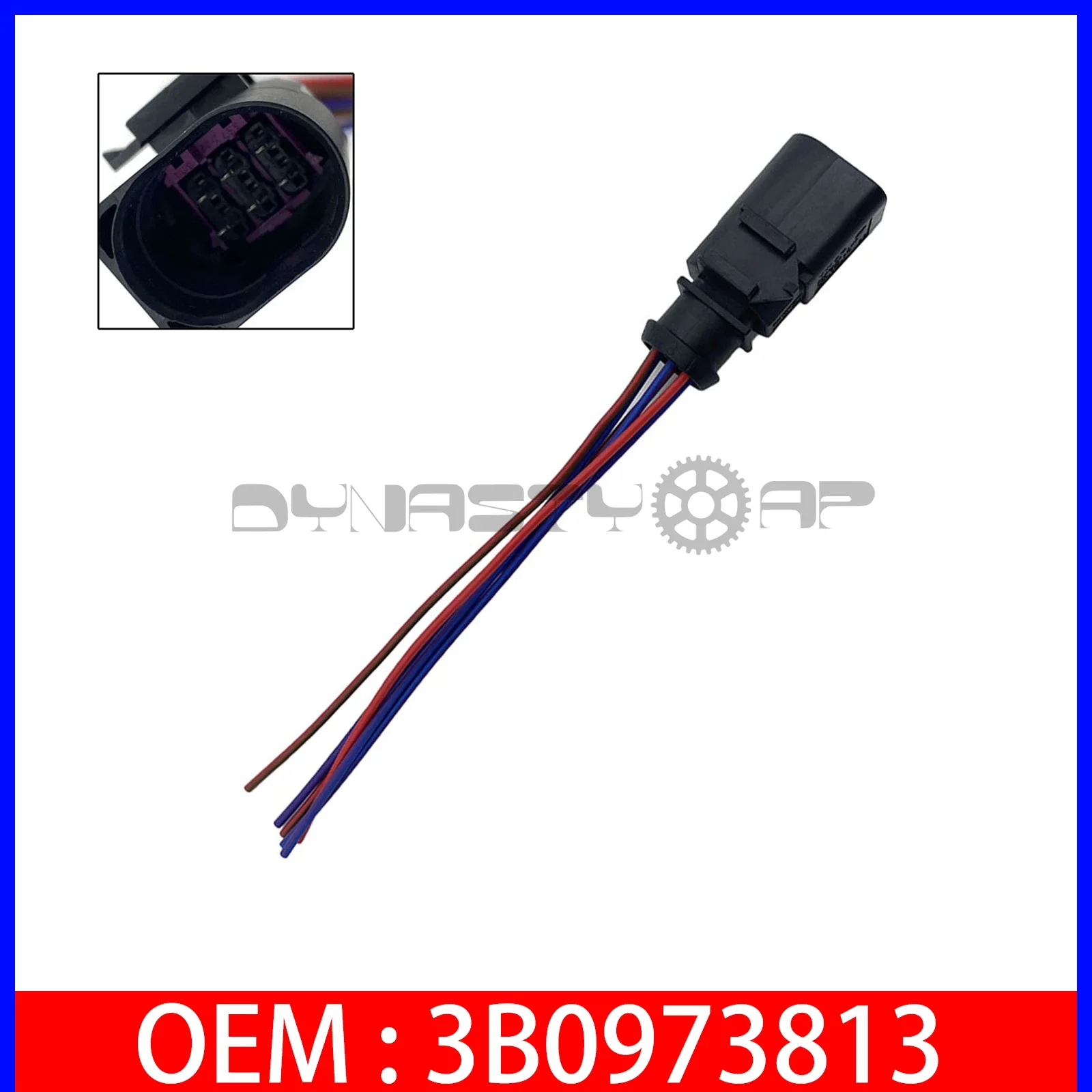 6-контактный новый разъем жгута проводов 3B 0973813 Подходит для AUDI/VW/SEAT/SKODA 3B0 973 813