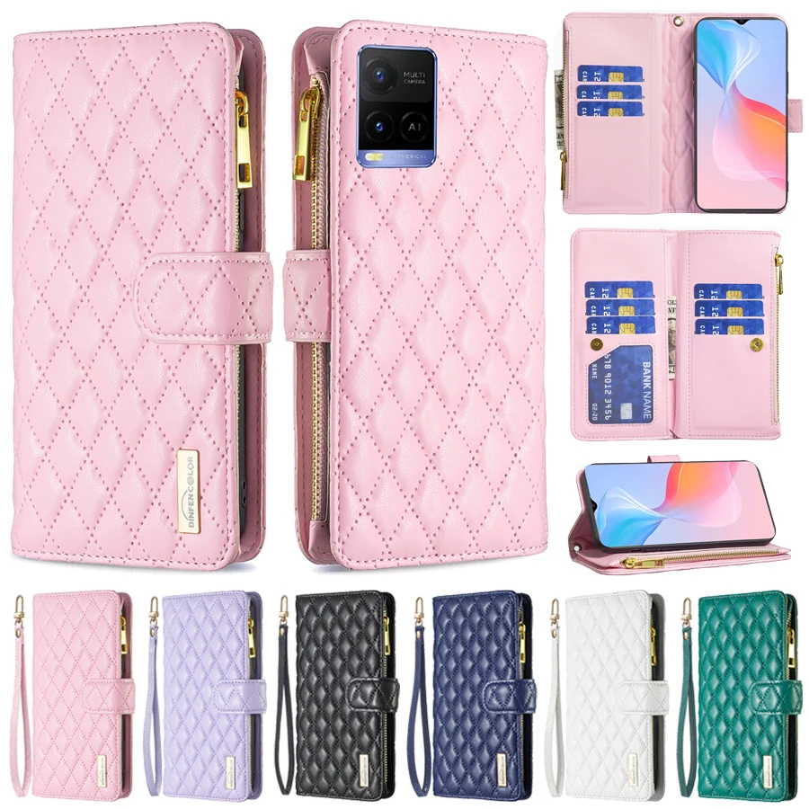 

Wallet Small Fragrance Flip Leather Case For VIVO Y11 Y12 Y15 Y15S Y17 Y20 Y21 Y21S Y33S Y51 2020 Y51A Y51S Drop Protection Case