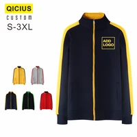 mens winter warm plus fleece jacket customized embroidery printed logo high quality slim fit stand collar zipper jacket 3xl