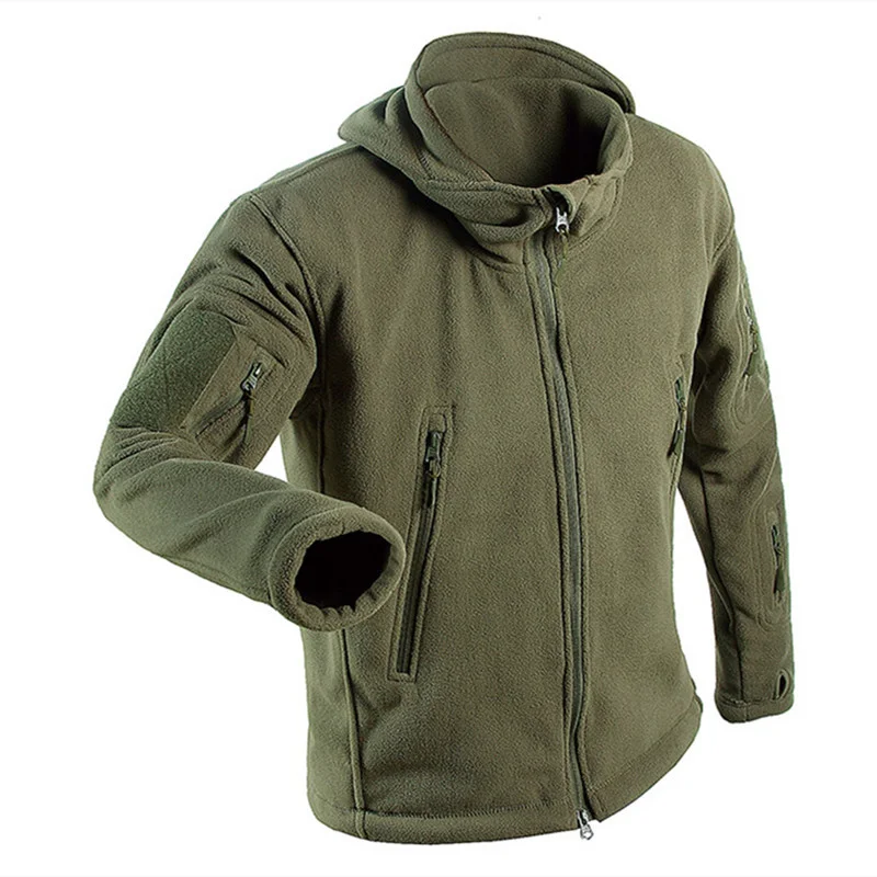 

Spring Military Tactical Outdoor Fleece Soft Shell Men Army Combat Sportswear Thermal Camping Hunting Hiking Sport Hoodie Jacket