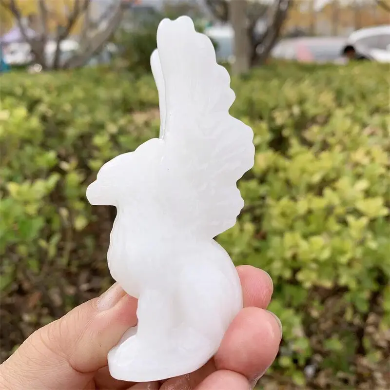 Натуральный мраморный нефритовый грифон резьба милое украшение для дома Рейки