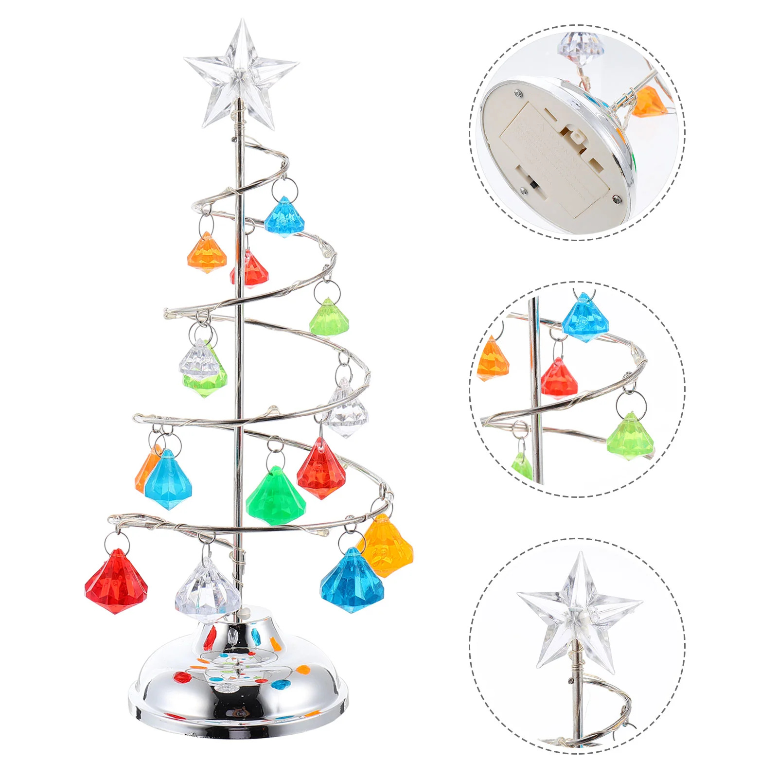 

Lamp Xmas Christmas Night Tree Led Decorative Light Decoration Minishaped Tabletop Adornment Ornaments Table Desk