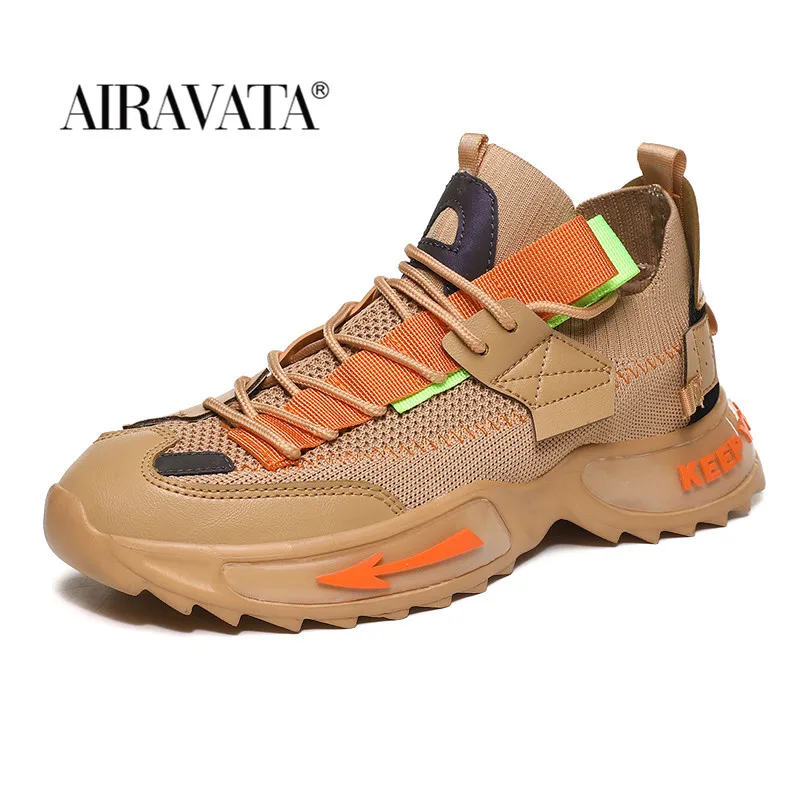 New Fashion Mens Sneakers Trainers Shock-absorbing Running Shoes Breathable Mesh Reflective Jogging Shoe for Man