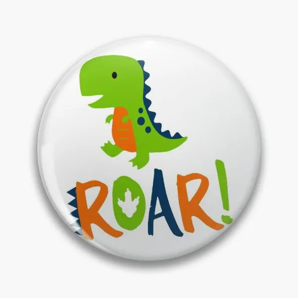 

Dino Dinosaur Rawr Roar Soft Button Pin Decor Creative Lapel Pin Fashion Metal Clothes Women Jewelry Brooch Badge Lover Funny