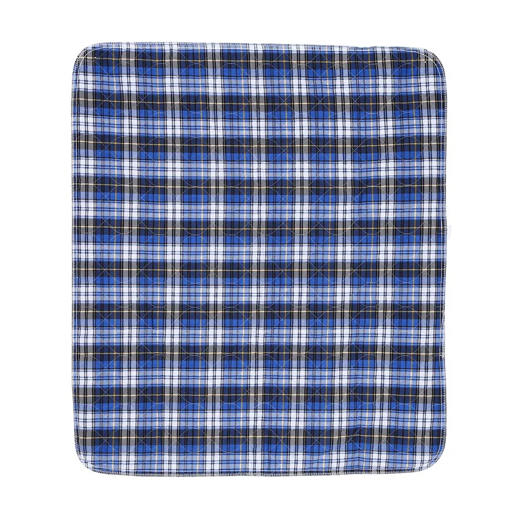 

Resuable Adult Insert Liners Washable Thickening Elder Cloth Nappy Diaper Blue Plaid 80 * 90cm
