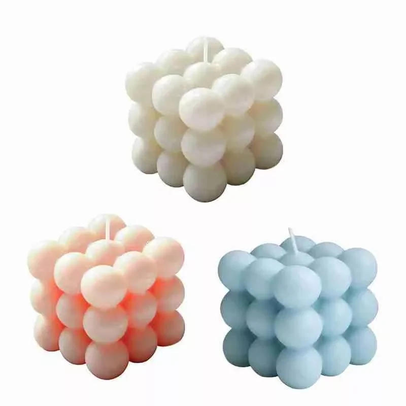 

Cube Wax Fragrance Candle Bougie Rose Scented Candles Home Geometric Decoration Cube Wax Fragrance Candle