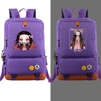 anime cosplay kamado nezuko demon slayer backpack multifunctional student bag large capacity colorful laptop bag for kids