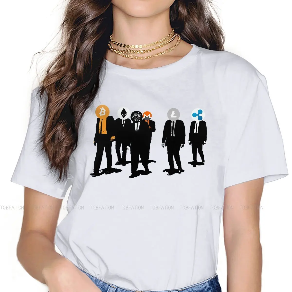 

Criptomoneda, футболка для девушек в стиле крипто-собак, графическая футболка высшего качества