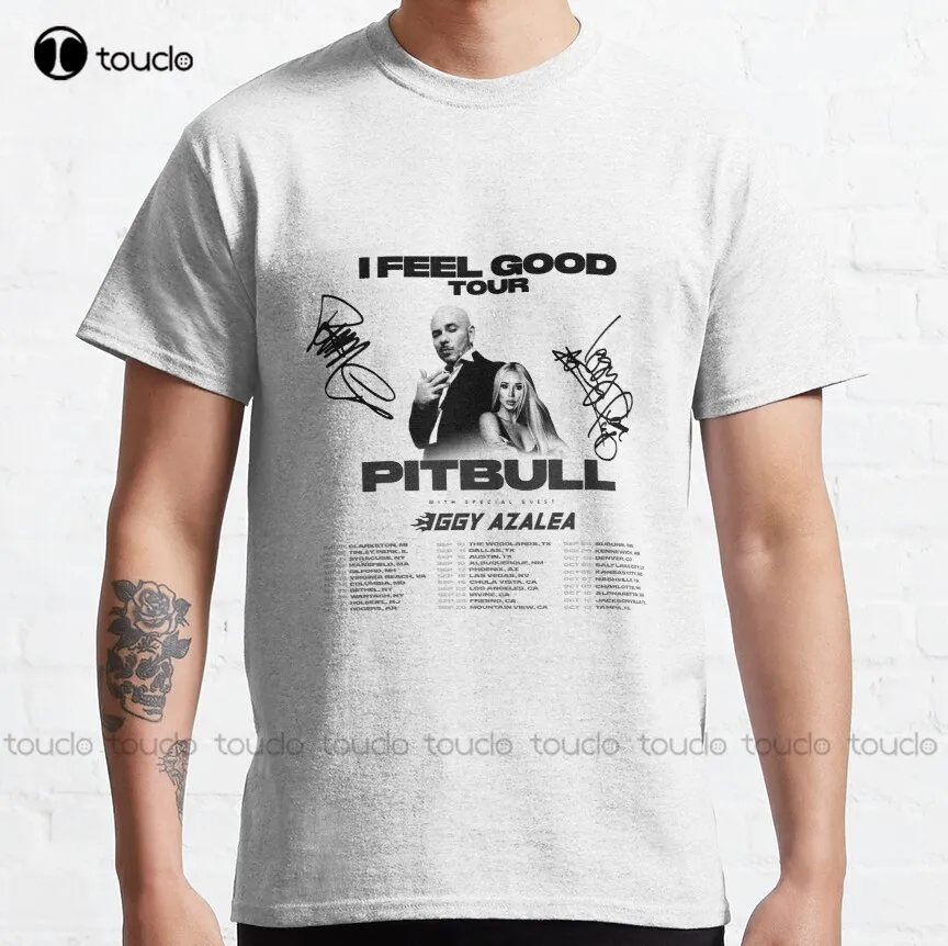 

Pitbull Mr.Worldwide I Feel Good Tour 2021 Classic T-Shirt Pitbull Singer Bowling Shirt Fashion Creative Leisure Funny T Shirts