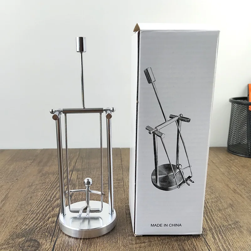 

Modern Metal Tumbler Decoration Funny Desk Accessories Iron Crafts Newton Pendulum Motion Model Creative Swing Home Decor Gift
