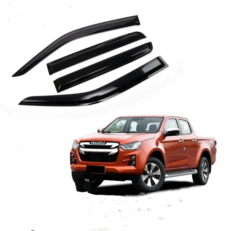 

Side Window Deflector For Isuzu D-max Dmax 2020 2021 2022 2023 Black Door Visor Weather Shields Sun Rain Guards Awnings&shelters