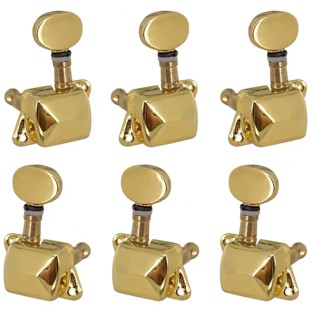 

6PCS String Tuning Peg Metal SemiClosed ButtonTuner For Electric Acoustic Guitar 3L3R/6L/6R/2L4R/2R4L Guitar Tuner Head Parts