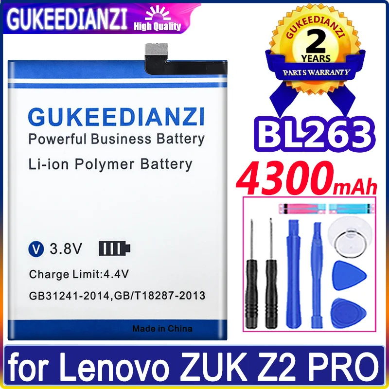 

4300mAh BL263 Batterie Fit For Lenovo ZUK Z2 Pro ZUK K80M,K920 BL 263 BL-263 Bateria Large Capacity High Quality Battery +Tools