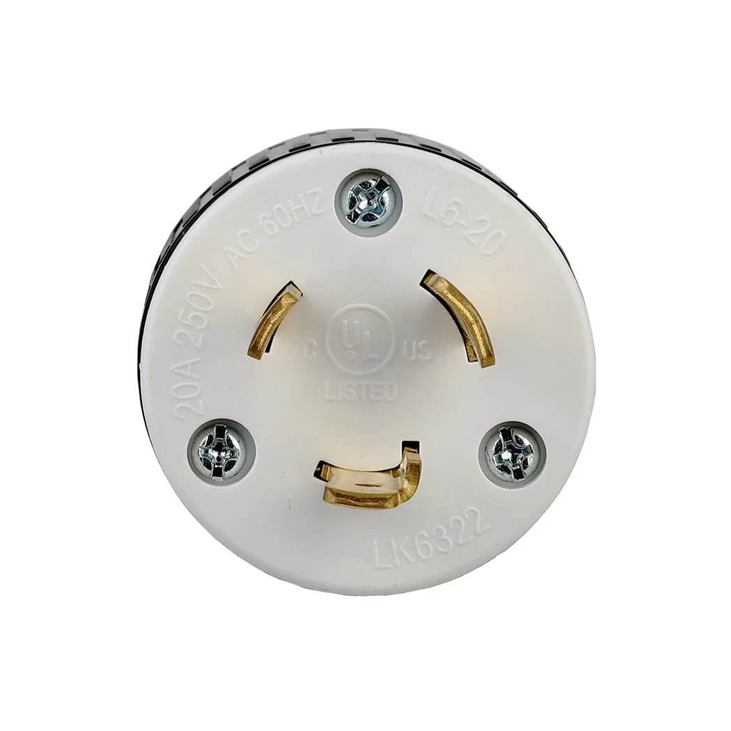 Штекерный разъем NEMA L6-20P для генератора витой блокировки 20 А 250 В 2 полюса