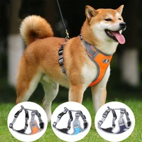 dog harness no pull medium large chest strap labrador mesh reflective adjustable vest harnesses outdoor walking training harness