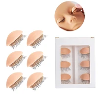 training mannequin head false wimper extension practical head model replacement silicons removable eyelids makeup tools